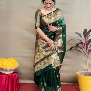 Jacquard Saree  The Royal Emerald Collection