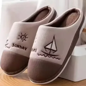 Unisex Winter Warm Flip Flop Slippers for Indoor and Outdoor Use