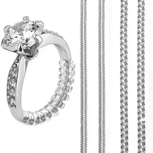 Invisible Ring Size Adjuster for Loose Rings – Ring Guard, Ring Sizer, 4 Sizes Fit Almost Any Ring