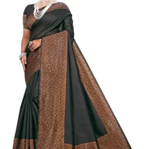 Silk Saree  The Royal Black Copper Zari Collection