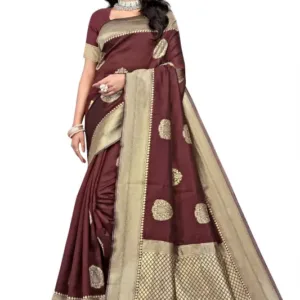 Banarasi Silk Saree  The Royal Maroon Grandeur Edition