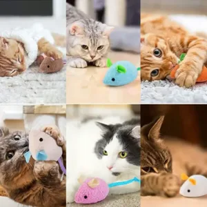 Cat Toy Mouse Set with Catnip – Pack of 6