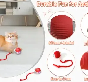 Smart Automatic Self Moving Cat Toy Ball Electric Interactive Rolling Pet Toy with USB Charging for Cats and Small Dogs ( default, OS )