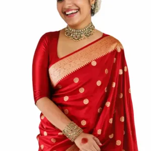 Silk Saree  The Royal Red Banarasi Elegance Collection