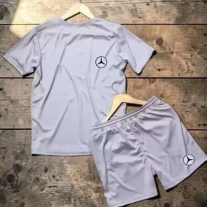 Men’s Solid Tracksuit Co-ord Set – T-Shirt & Shorts Gym Wear