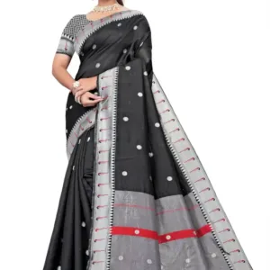 Cotton Saree  The Maharashtrian Black Elegance Collection