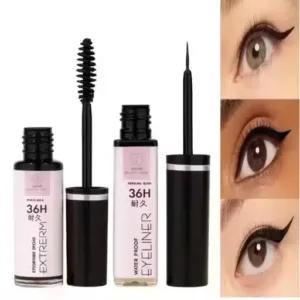 Waterproof Eyeliner & Volumizing Mascara Combo (Pack of 2)