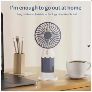 Portable USB Rechargeable Mini Handheld Fan with 5 Blades (Purple)