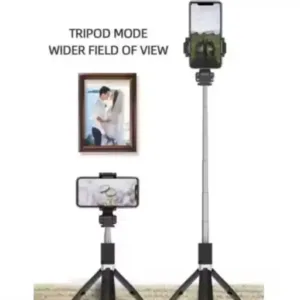 3-in-1 Wireless Bluetooth Selfie Stick XT-02 | Remote Shutter, 360° Rotate, Extendable, Foldable Mini Tripod & Monopod for Smartphones, Black.