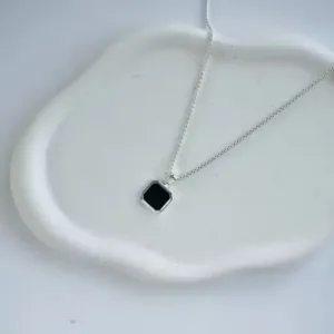 Stylish Men’s Pendant Necklace with Silver-Plated Brass Cuban Link Chain – Adjustable Free Size